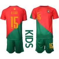 Echipament fotbal Portugalia Rafael Leao #15 Tricou Acasa Mondial 2022 pentru copii maneca scurta (+ Pantaloni scurti)